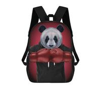 sinyumoney Mochila Escolar Para Niños 17inch Mochila Escolar Para Niños Boxer Giant Panda Mochila Escolar Informal De Moda Mochilas De Viaje Con Estampado 3D Divertidas Y Geniales