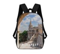 sinyumoney Mochila Escolar Para Niños 17inch Mochila Escolar Para Niños Budapest 1 Mochila Escolar Informal De Moda Mochilas De Viaje Con Estampado 3D Divertidas Y Geniales