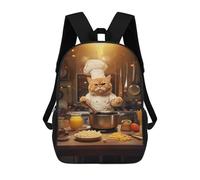 sinyumoney Mochila Escolar Para Niños 17inch Mochila Escolar Para Niños Cat Cooking Kitchen Funny Mochila Escolar Informal De Moda Mochilas De Viaje Con Estampado 3D Divertidas Y Geniales