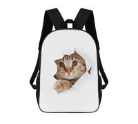 sinyumoney Mochila Escolar Para Niños 17inch Mochila Escolar Para Niños Cat Looking Paper Funny Mochila Escolar Informal De Moda Mochilas De Viaje Con Estampado 3D Divertidas Y Geniales