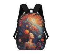 sinyumoney Mochila Escolar Para Niños 17inch Mochila Escolar Para Niños Celestial Beauty Mochila Escolar Informal De Moda Mochilas De Viaje Con Estampado 3D Divertidas Y Geniales