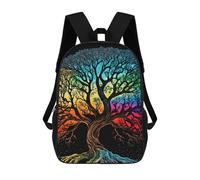 sinyumoney Mochila Escolar Para Niños 17inch Mochila Escolar Para Niños Colorful Of Tree Mochila Escolar Informal De Moda Mochilas De Viaje Con Estampado 3D Divertidas Y Geniales