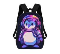sinyumoney Mochila Escolar Para Niños 17inch Mochila Escolar Para Niños Cool Astronaut Penguin Mochila Escolar Informal De Moda Mochilas De Viaje Con Estampado 3D Divertidas Y Geniales