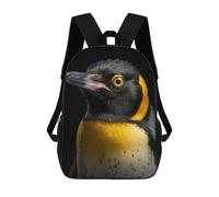 sinyumoney Mochila Escolar Para Niños 17inch Mochila Escolar Para Niños Cool Penguin Portrait Mochila Escolar Informal De Moda Mochilas De Viaje Con Estampado 3D Divertidas Y Geniales