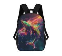 sinyumoney Mochila Escolar Para Niños 17inch Mochila Escolar Para Niños Cosmic Humpback Whales Mochila Escolar Informal De Moda Mochilas De Viaje Con Estampado 3D Divertidas Y Geniales