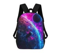 sinyumoney Mochila Escolar Para Niños 17inch Mochila Escolar Para Niños Cosmic Serenade Mochila Escolar Informal De Moda Mochilas De Viaje Con Estampado 3D Divertidas Y Geniales