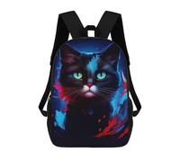 sinyumoney Mochila Escolar Para Niños 17inch Mochila Escolar Para Niños Cute Cat Abstract Mochila Escolar Informal De Moda Mochilas De Viaje Con Estampado 3D Divertidas Y Geniales