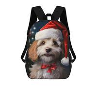 sinyumoney Mochila Escolar Para Niños 17inch Mochila Escolar Para Niños Cute Christmas Dog 01 Mochila Escolar Informal De Moda Mochilas De Viaje Con Estampado 3D Divertidas Y Geniales