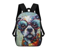 sinyumoney Mochila Escolar Para Niños 17inch Mochila Escolar Para Niños Cute Dog Painting Mochila Escolar Informal De Moda Mochilas De Viaje Con Estampado 3D Divertidas Y Geniales