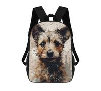 sinyumoney Mochila Escolar Para Niños 17inch Mochila Escolar Para Niños Cute Little Dog Mochila Escolar Informal De Moda Mochilas De Viaje Con Estampado 3D Divertidas Y Geniales