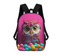 sinyumoney Mochila Escolar Para Niños 17inch Mochila Escolar Para Niños Cute Owl Bird Animals Mochila Escolar Informal De Moda Mochilas De Viaje Con Estampado 3D Divertidas Y Geniales