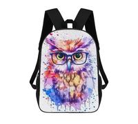 sinyumoney Mochila Escolar Para Niños 17inch Mochila Escolar Para Niños Cute Owl Wearing Glasses Mochila Escolar Informal De Moda Mochilas De Viaje Con Estampado 3D Divertidas Y Geniales