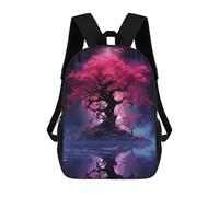 sinyumoney Mochila Escolar Para Niños 17inch Mochila Escolar Para Niños Epic Purple And Blue Tree Mochila Escolar Informal De Moda Mochilas De Viaje Con Estampado 3D Divertidas Y Geniales