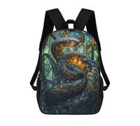 sinyumoney Mochila Escolar Para Niños 17inch Mochila Escolar Para Niños Fairytale Snake Mochila Escolar Informal De Moda Mochilas De Viaje Con Estampado 3D Divertidas Y Geniales