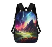 sinyumoney Mochila Escolar Para Niños 17inch Mochila Escolar Para Niños Fantasy Astral Wonderland Mochila Escolar Informal De Moda Mochilas De Viaje Con Estampado 3D Divertidas Y Geniales