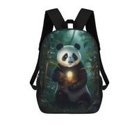 sinyumoney Mochila Escolar Para Niños 17inch Mochila Escolar Para Niños Fantasy Panda Glowing Lamp Mochila Escolar Informal De Moda Mochilas De Viaje Con Estampado 3D Divertidas Y Geniales