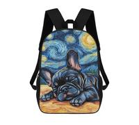 sinyumoney Mochila Escolar Para Niños 17inch Mochila Escolar Para Niños French Bulldog Puppy Sleeping Mochila Escolar Informal De Moda Mochilas De Viaje Con Estampado 3D Divertidas Y Geniales