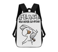 sinyumoney Mochila Escolar Para Niños 17inch Mochila Escolar Para Niños Funny Duck Mochila Escolar Informal De Moda Mochilas De Viaje Con Estampado 3D Divertidas Y Geniales