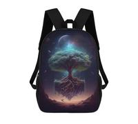 sinyumoney Mochila Escolar Para Niños 17inch Mochila Escolar Para Niños Galactic Tree Of Life Mochila Escolar Informal De Moda Mochilas De Viaje Con Estampado 3D Divertidas Y Geniales