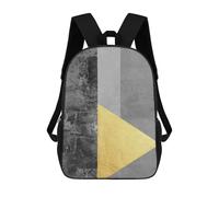 sinyumoney Mochila Escolar Para Niños 17inch Mochila Escolar Para Niños Gray And Gold Art N Mochila Escolar Informal De Moda Mochilas De Viaje Con Estampado 3D Divertidas Y Geniales