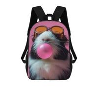 sinyumoney Mochila Escolar Para Niños 17inch Mochila Escolar Para Niños Guinea Pig Bubblegum Mochila Escolar Informal De Moda Mochilas De Viaje Con Estampado 3D Divertidas Y Geniales