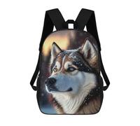 sinyumoney Mochila Escolar Para Niños 17inch Mochila Escolar Para Niños Husky Dog Snow Mochila Escolar Informal De Moda Mochilas De Viaje Con Estampado 3D Divertidas Y Geniales