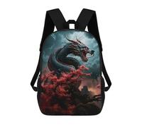 sinyumoney Mochila Escolar Para Niños 17inch Mochila Escolar Para Niños Japanese Dragon Japan Mochila Escolar Informal De Moda Mochilas De Viaje Con Estampado 3D Divertidas Y Geniales