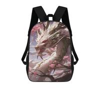 sinyumoney Mochila Escolar Para Niños 17inch Mochila Escolar Para Niños Japanese Dragon Painting Mochila Escolar Informal De Moda Mochilas De Viaje Con Estampado 3D Divertidas Y Geniales