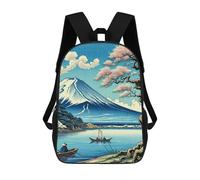 sinyumoney Mochila Escolar Para Niños 17inch Mochila Escolar Para Niños Japanese Nature Landscape Mochila Escolar Informal De Moda Mochilas De Viaje Con Estampado 3D Divertidas Y Geniales