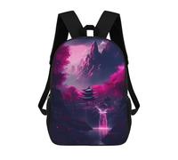sinyumoney Mochila Escolar Para Niños 17inch Mochila Escolar Para Niños Japanese Neon Cherry Bloss Mochila Escolar Informal De Moda Mochilas De Viaje Con Estampado 3D Divertidas Y Geniales