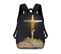 sinyumoney Mochila Escolar Para Niños 17inch Mochila Escolar Para Niños Jesus Christ Quote Mochila Escolar Informal De Moda Mochilas De Viaje Con Estampado 3D Divertidas Y Geniales