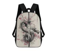 sinyumoney Mochila Escolar Para Niños 17inch Mochila Escolar Para Niños Katana Of The Dragon Mochila Escolar Informal De Moda Mochilas De Viaje Con Estampado 3D Divertidas Y Geniales