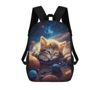 sinyumoney Mochila Escolar Para Niños 17inch Mochila Escolar Para Niños Kitten Sleeping Heavily Mochila Escolar Informal De Moda Mochilas De Viaje Con Estampado 3D Divertidas Y Geniales