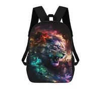 sinyumoney Mochila Escolar Para Niños 17inch Mochila Escolar Para Niños Lion Galaxy Mochila Escolar Informal De Moda Mochilas De Viaje Con Estampado 3D Divertidas Y Geniales