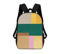 sinyumoney Mochila Escolar Para Niños 17inch Mochila Escolar Para Niños Modern Geometry 10 Mochila Escolar Informal De Moda Mochilas De Viaje Con Estampado 3D Divertidas Y Geniales