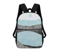 sinyumoney Mochila Escolar Para Niños 17inch Mochila Escolar Para Niños Modern Landscape XIX Mochila Escolar Informal De Moda Mochilas De Viaje Con Estampado 3D Divertidas Y Geniales