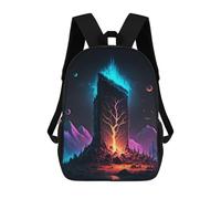 sinyumoney Mochila Escolar Para Niños 17inch Mochila Escolar Para Niños Monolith Lighting Mochila Escolar Informal De Moda Mochilas De Viaje Con Estampado 3D Divertidas Y Geniales