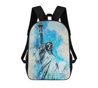 sinyumoney Mochila Escolar Para Niños 17inch Mochila Escolar Para Niños New York in Watercolor 3 Mochila Escolar Informal De Moda Mochilas De Viaje Con Estampado 3D Divertidas Y Geniales