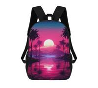 sinyumoney Mochila Escolar Para Niños 17inch Mochila Escolar Para Niños Noir Neon Nostalgia Mochila Escolar Informal De Moda Mochilas De Viaje Con Estampado 3D Divertidas Y Geniales