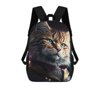 sinyumoney Mochila Escolar Para Niños 17inch Mochila Escolar Para Niños Portrait Cat Style Mochila Escolar Informal De Moda Mochilas De Viaje Con Estampado 3D Divertidas Y Geniales