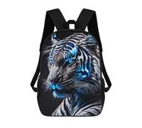 sinyumoney Mochila Escolar Para Niños 17inch Mochila Escolar Para Niños Portrait of White Tiger Mochila Escolar Informal De Moda Mochilas De Viaje Con Estampado 3D Divertidas Y Geniales