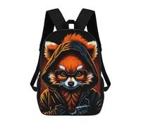 sinyumoney Mochila Escolar Para Niños 17inch Mochila Escolar Para Niños Red Panda Mochila Escolar Informal De Moda Mochilas De Viaje Con Estampado 3D Divertidas Y Geniales