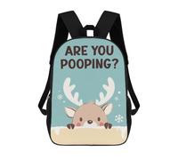 sinyumoney Mochila Escolar Para Niños 17inch Mochila Escolar Para Niños Reindeer Are You Pooping Mochila Escolar Informal De Moda Mochilas De Viaje Con Estampado 3D Divertidas Y Geniales