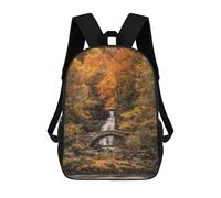 sinyumoney Mochila Escolar Para Niños 17inch Mochila Escolar Para Niños Scottish Waterfall Mochila Escolar Informal De Moda Mochilas De Viaje Con Estampado 3D Divertidas Y Geniales