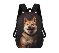 sinyumoney Mochila Escolar Para Niños 17inch Mochila Escolar Para Niños Shiba Inu Dog Mochila Escolar Informal De Moda Mochilas De Viaje Con Estampado 3D Divertidas Y Geniales