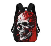 sinyumoney Mochila Escolar Para Niños 17inch Mochila Escolar Para Niños Skull Head 5 Mochila Escolar Informal De Moda Mochilas De Viaje Con Estampado 3D Divertidas Y Geniales