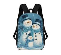 sinyumoney Mochila Escolar Para Niños 17inch Mochila Escolar Para Niños Snowman Family Winter Scene Mochila Escolar Informal De Moda Mochilas De Viaje Con Estampado 3D Divertidas Y Geniales