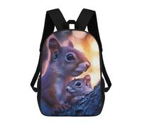 sinyumoney Mochila Escolar Para Niños 17inch Mochila Escolar Para Niños Squirrel Family Portrait Mochila Escolar Informal De Moda Mochilas De Viaje Con Estampado 3D Divertidas Y Geniales
