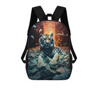sinyumoney Mochila Escolar Para Niños 17inch Mochila Escolar Para Niños Super Rich Bengal Tiger Mochila Escolar Informal De Moda Mochilas De Viaje Con Estampado 3D Divertidas Y Geniales
