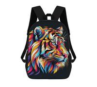 sinyumoney Mochila Escolar Para Niños 17inch Mochila Escolar Para Niños Tiger Wpap Pop Art Mochila Escolar Informal De Moda Mochilas De Viaje Con Estampado 3D Divertidas Y Geniales